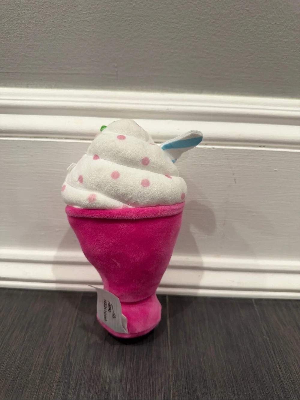NWOT Target Pink & White Plush Strawberry Milk Shake Toy Plush Stuffed Animal